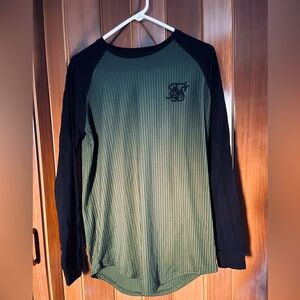 Silk silk long sleeve shirt